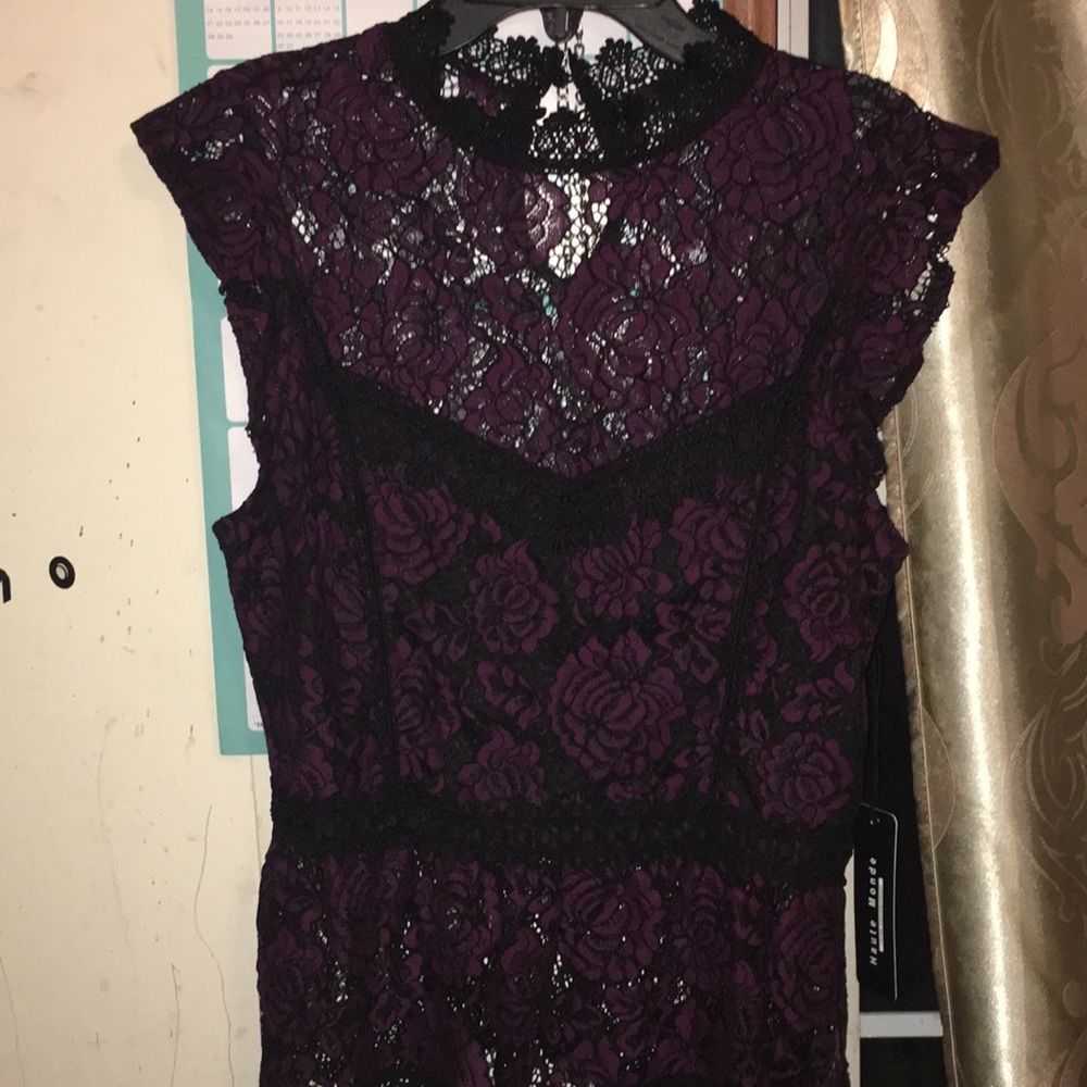 Purple n black blouse